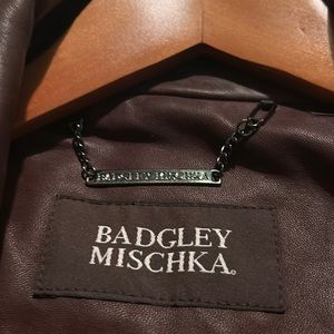 Badgley mischka leather jacket